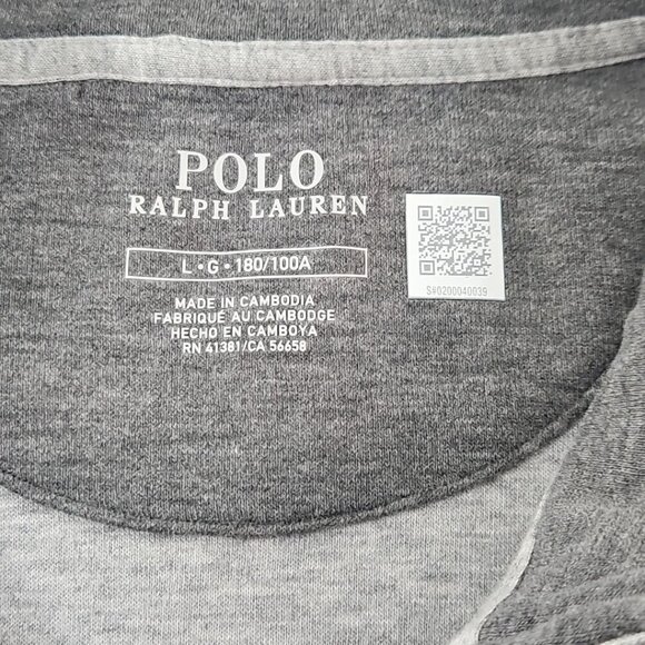NEW Polo Ralph Lauren 1/4 Zip Henley Men's Large Grey Pullover Grey Pony NWT - Picture 6 of 15